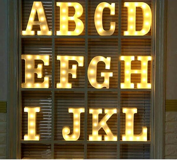 Alphabetic Letters LED Light