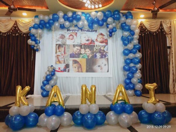 Blue Balloon Theme Decoration