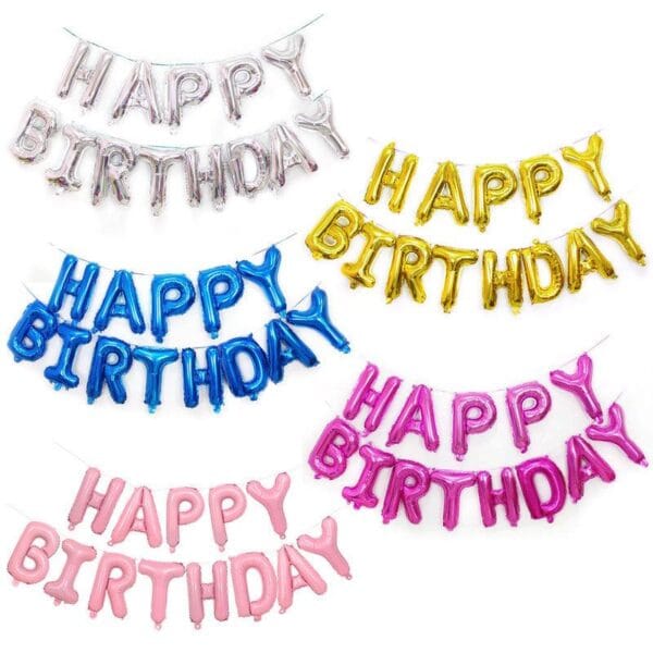 Happy Birthday Foil Balloons - Image 2